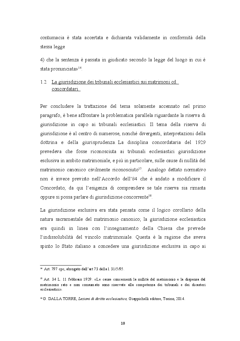 Anteprima della tesi: Sentenza ecclesiastica di nullità matrimoniale, sentenze civili di separazione e divorzio, Pagina 6