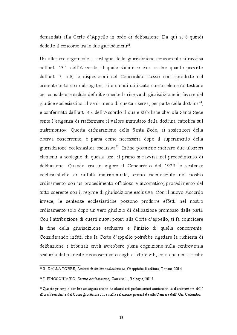 Anteprima della tesi: Sentenza ecclesiastica di nullità matrimoniale, sentenze civili di separazione e divorzio, Pagina 9