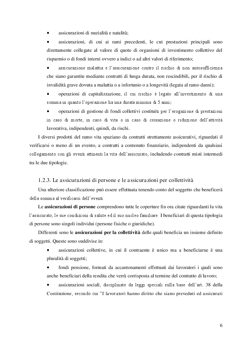 Estratto dalla tesi: Le riserve tecniche nelle imprese assicurative