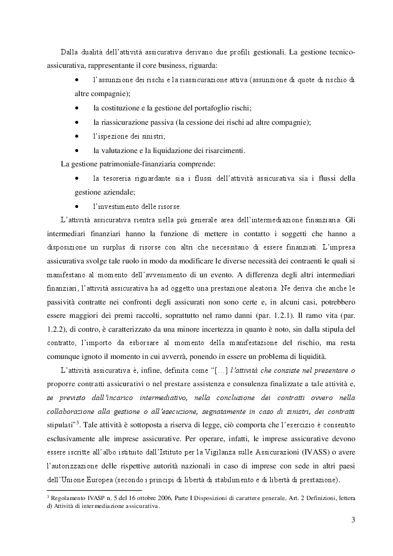 Anteprima della tesi: Le riserve tecniche nelle imprese assicurative, Pagina 4