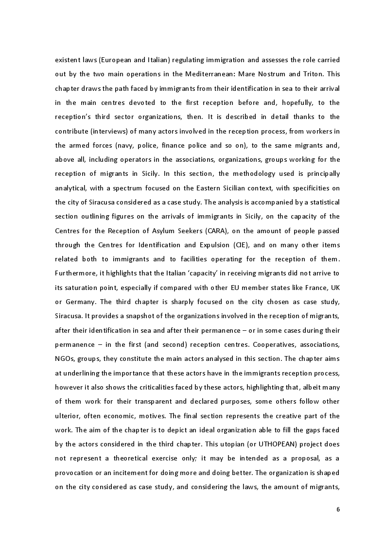 Anteprima della tesi: The Culture of Multicultural Integration: Tertiary Organisations' Role in Immigrants' Reception in Sicily, Pagina 4