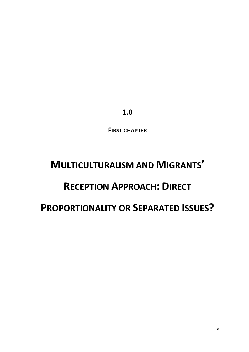 Anteprima della tesi: The Culture of Multicultural Integration: Tertiary Organisations' Role in Immigrants' Reception in Sicily, Pagina 6