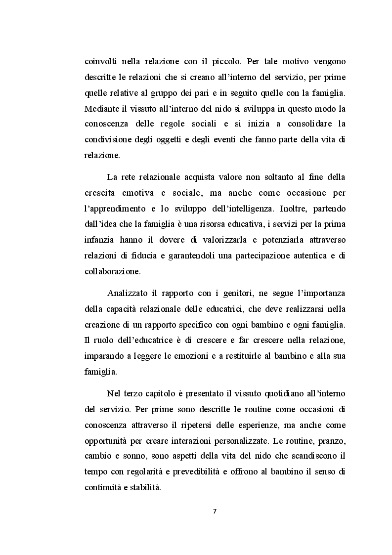 Anteprima della tesi: Il nido d'infanzia: un luogo educativo tra apprendimento e relazione, Pagina 4