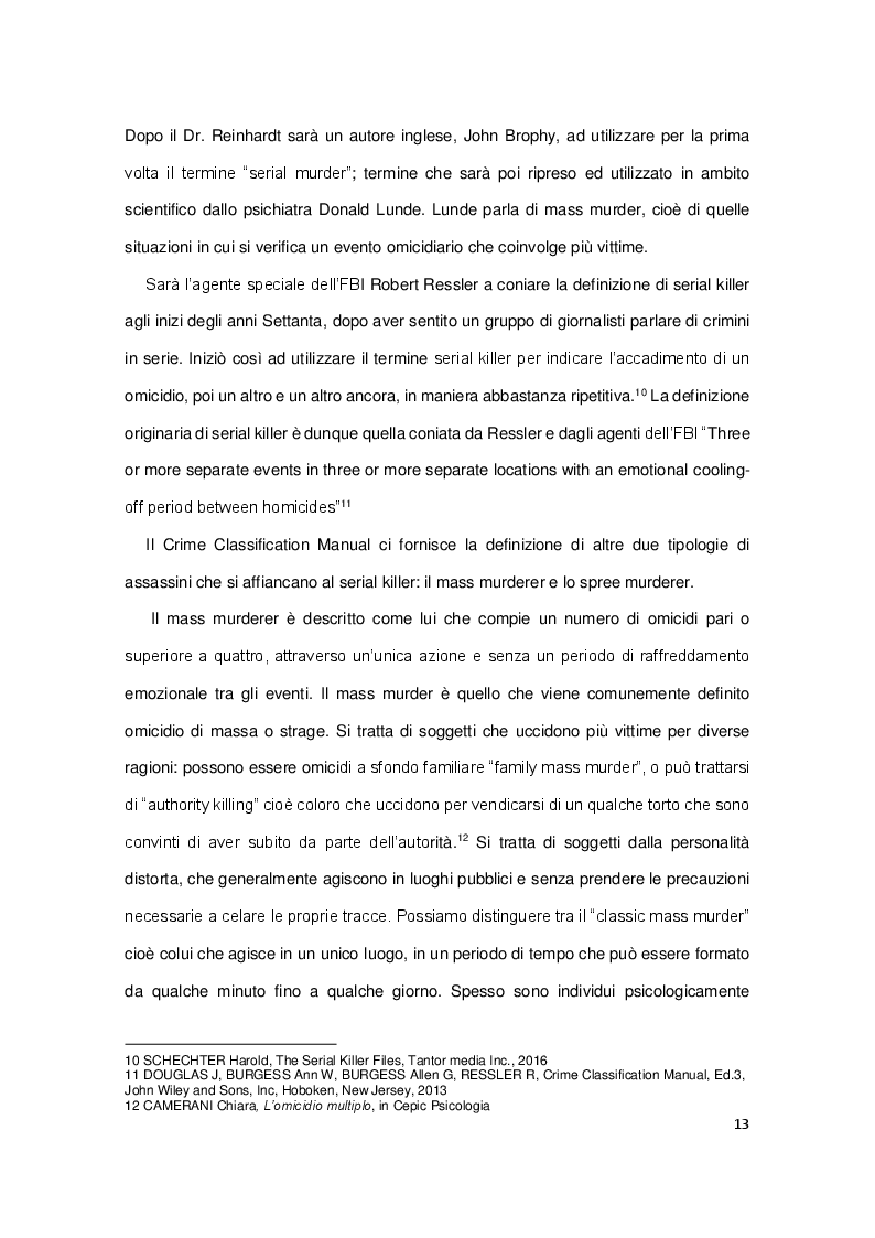 Anteprima della tesi: Analisi dell'omicidio seriale, Pagina 5