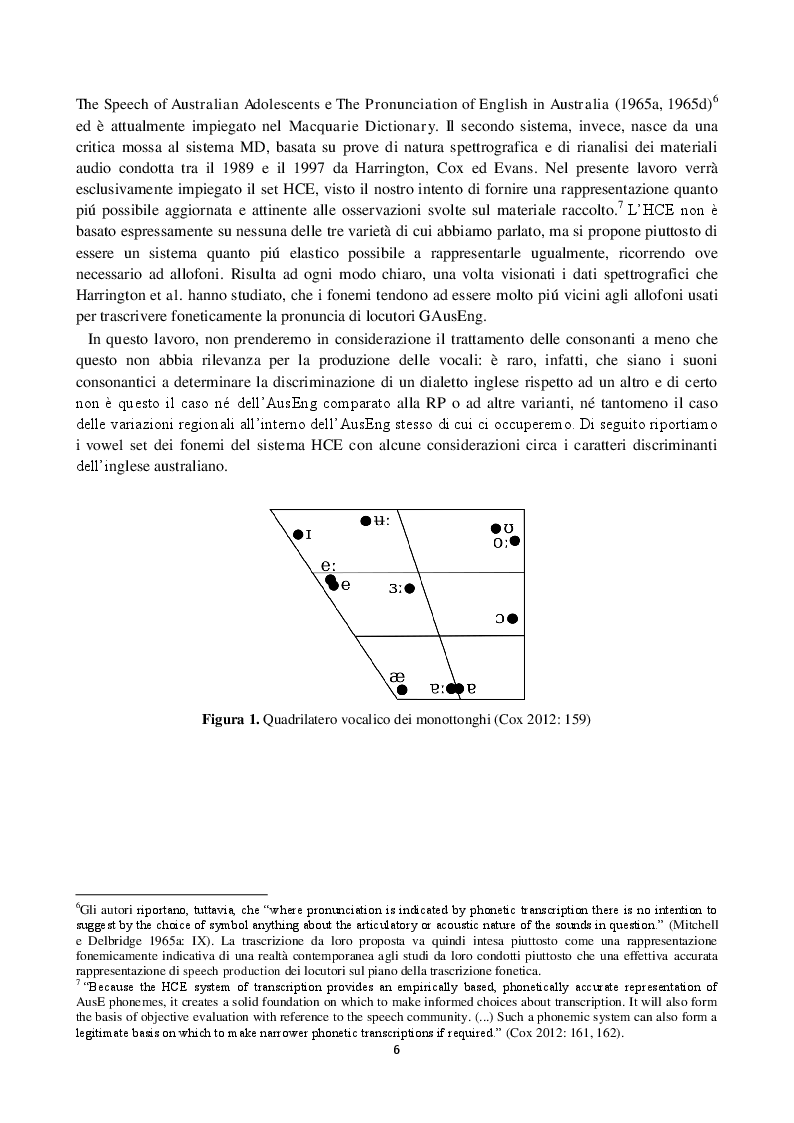 Anteprima della tesi: Variazione diatopica dei monottonghi e dei dittonghi dell'inglese australiano., Pagina 4