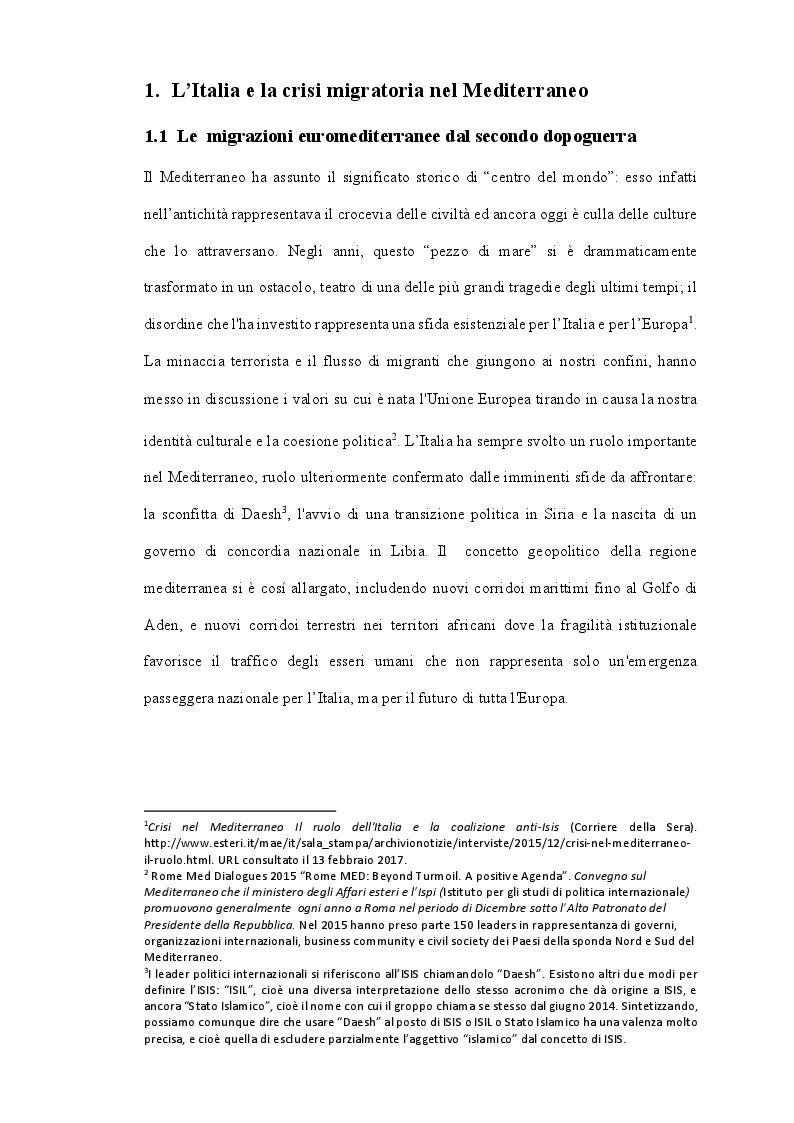 Anteprima della tesi: LA CRISI EUROPEA DEL MEDITERRANEO: Gli Interventi Militari, Pagina 5