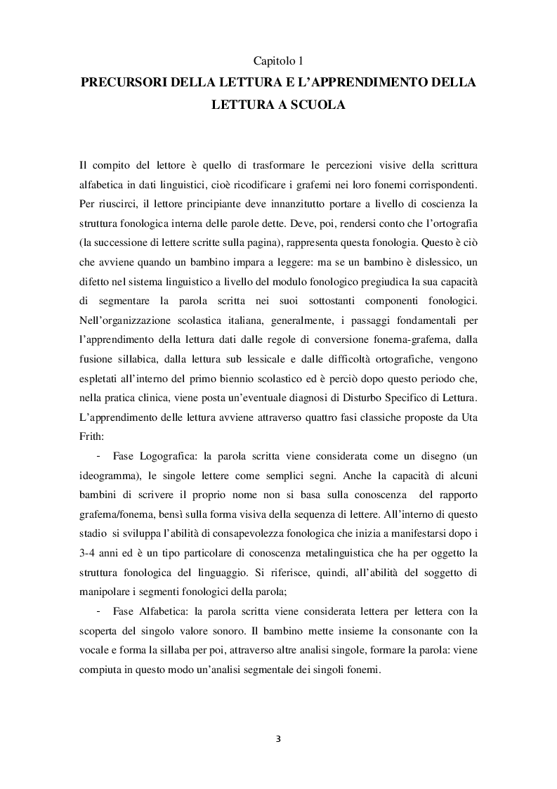 Anteprima della tesi: Dislessia: difficoltà, risorse e strategie per l'apprendimento, Pagina 4