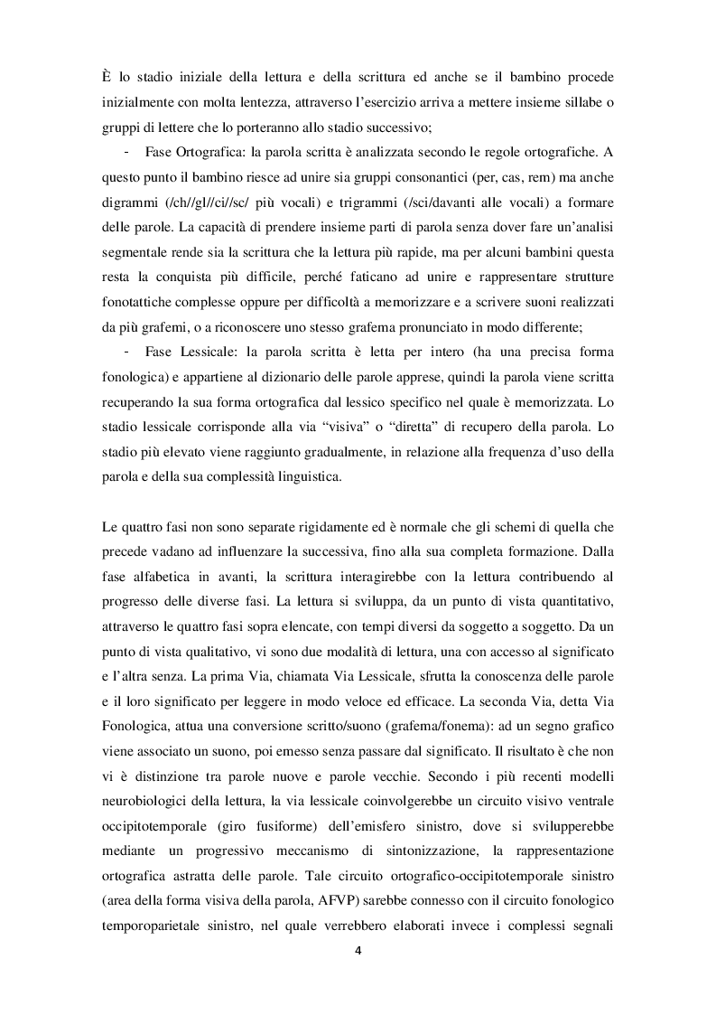 Anteprima della tesi: Dislessia: difficoltà, risorse e strategie per l'apprendimento, Pagina 5