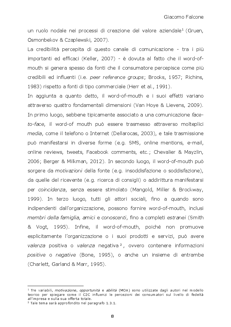 Anteprima della tesi: Word-of-Mouth ed Attrattività Organizzativa: valenze del messaggio, employer brand e autostima del ricevente, Pagina 7