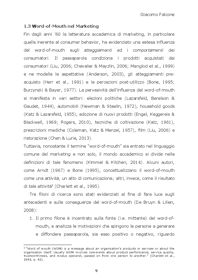 Anteprima della tesi: Word-of-Mouth ed Attrattività Organizzativa: valenze del messaggio, employer brand e autostima del ricevente, Pagina 8