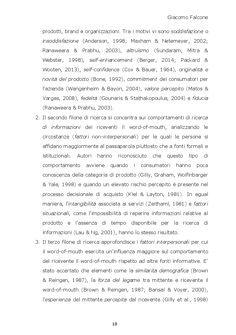 Anteprima della tesi: Word-of-Mouth ed Attrattività Organizzativa: valenze del messaggio, employer brand e autostima del ricevente, Pagina 9