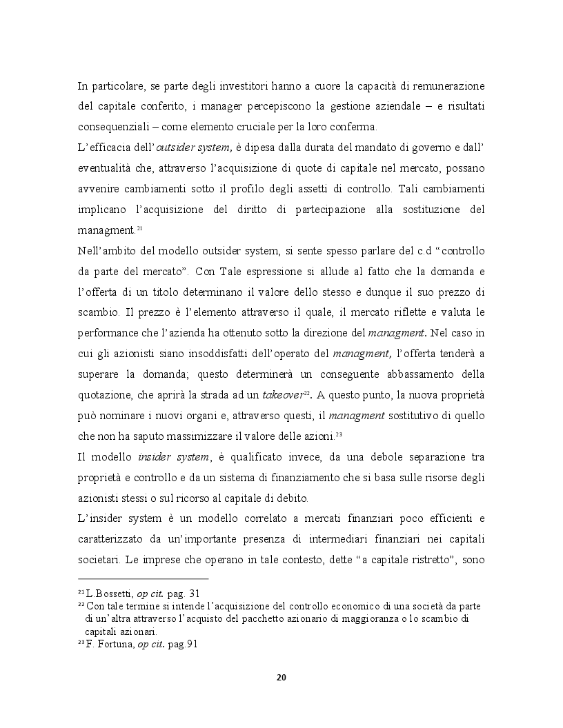 Estratto dalla tesi: La corporate governance ed il ruolo del revisore