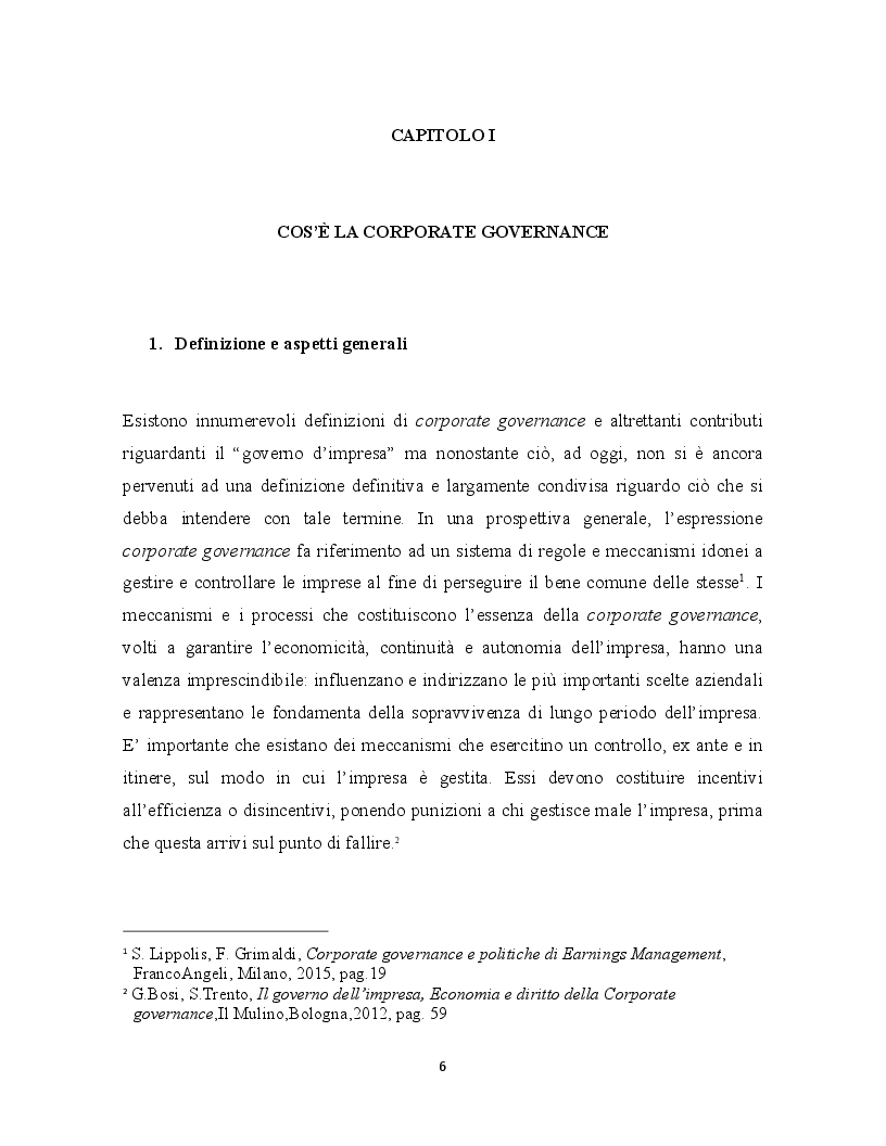 Anteprima della tesi: La corporate governance ed il ruolo del revisore, Pagina 4