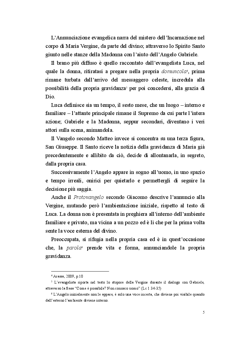 Anteprima della tesi: Annunciazione: lo spazio invisibile, Pagina 4