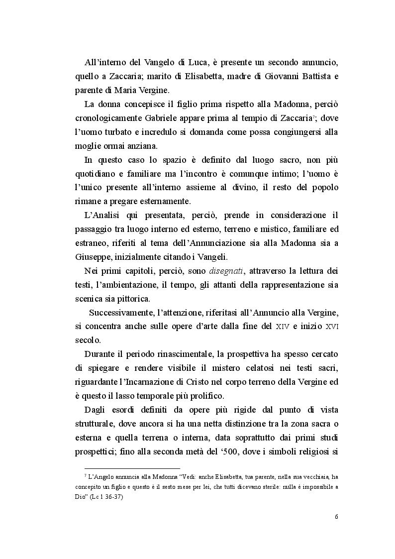 Anteprima della tesi: Annunciazione: lo spazio invisibile, Pagina 5