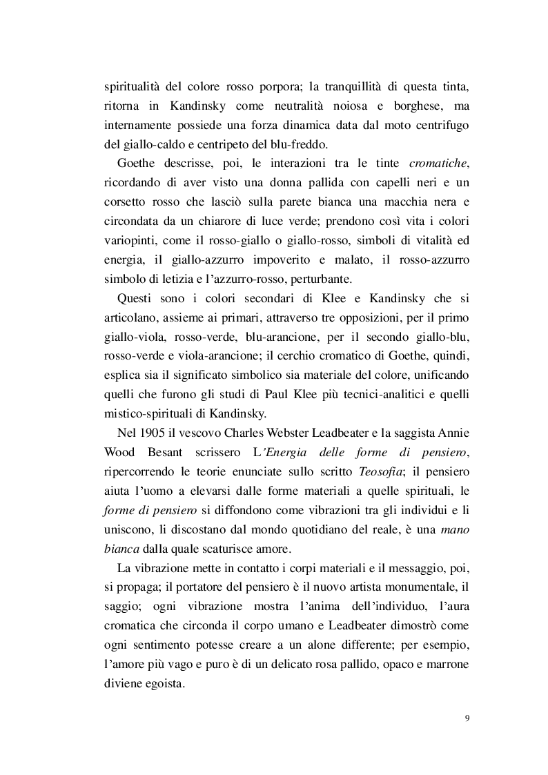 Estratto dalla tesi: Lo Spirituale del Suono giallo