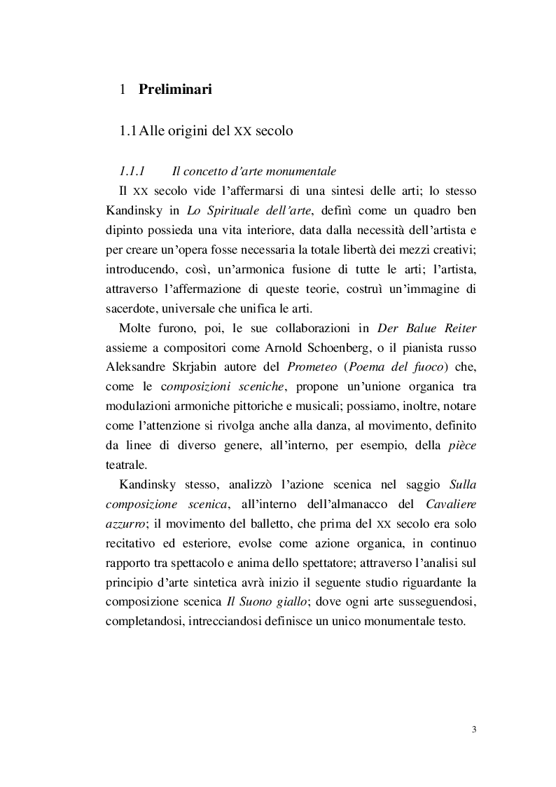 Anteprima della tesi: Lo Spirituale del Suono giallo, Pagina 4