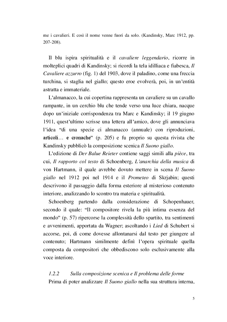 Anteprima della tesi: Lo Spirituale del Suono giallo, Pagina 6