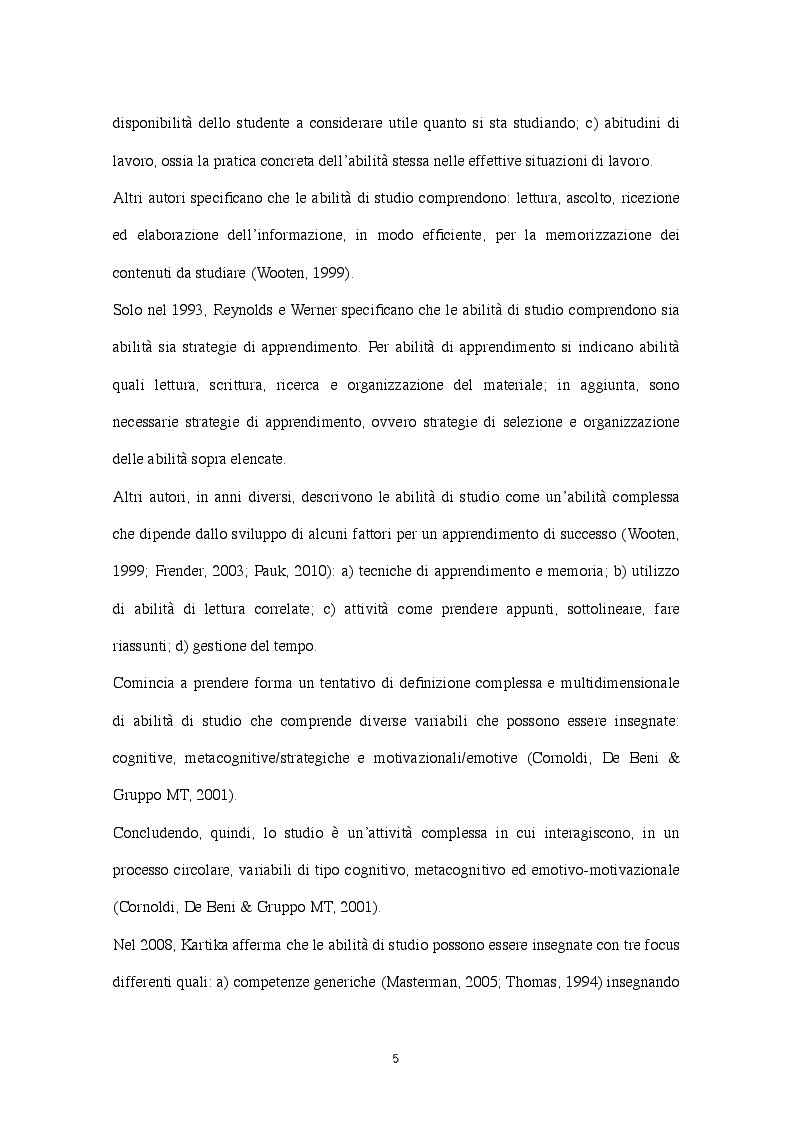 Anteprima della tesi: Studiare di più e meglio: un approccio evidence based per potenziare metodi e strategie di studio in allievi con Bisogni Educativi Speciali, Pagina 4