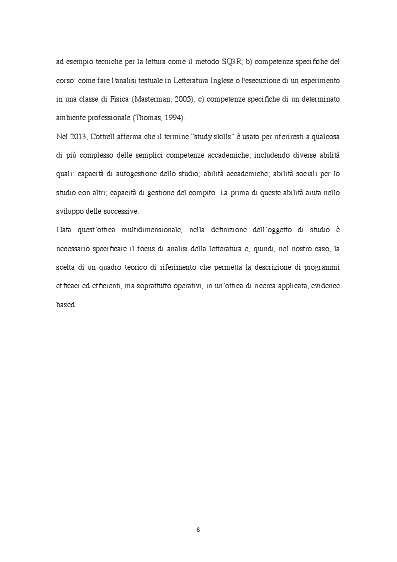 Anteprima della tesi: Studiare di più e meglio: un approccio evidence based per potenziare metodi e strategie di studio in allievi con Bisogni Educativi Speciali, Pagina 5
