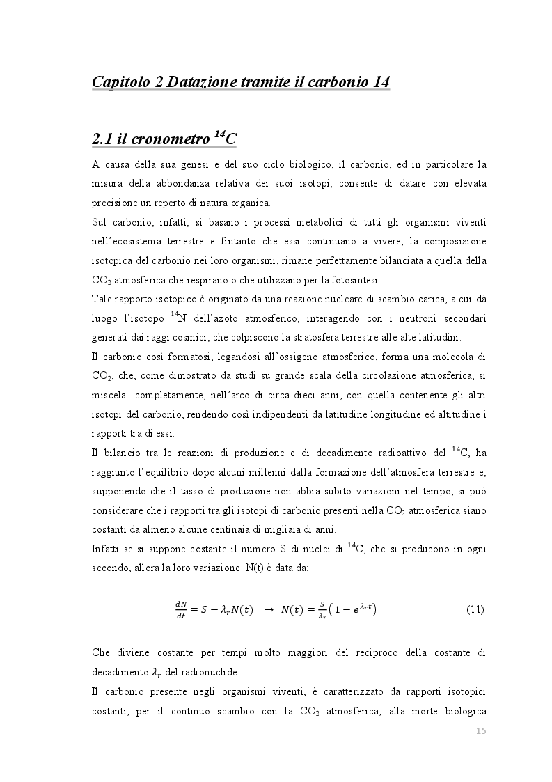 Estratto dalla tesi: Applicazioni forensi della datazione al carbonio 14 tramite AMS