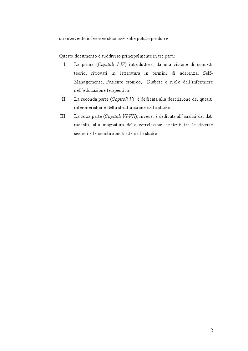 Anteprima della tesi: Indagine sulle mancate conoscenze e comportamenti relativi alla salute nel self-management della terapia antidiabetica, Pagina 3