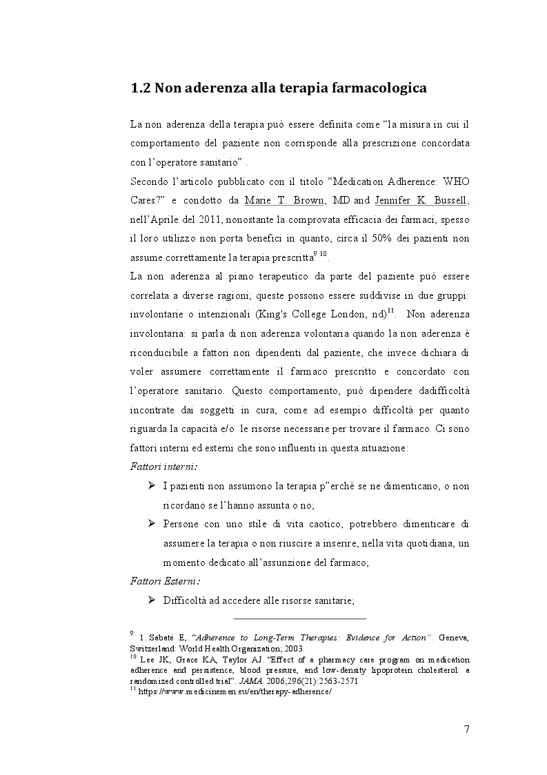 Anteprima della tesi: Indagine sulle mancate conoscenze e comportamenti relativi alla salute nel self-management della terapia antidiabetica, Pagina 7