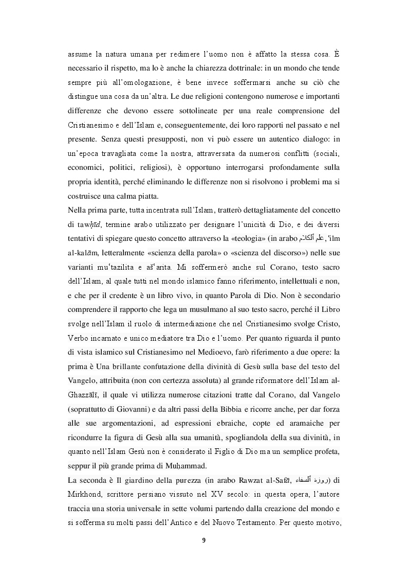 Anteprima della tesi: Unicità di Dio e Trinità nel pensiero islamico e cristiano: un dialogo possibile?, Pagina 6