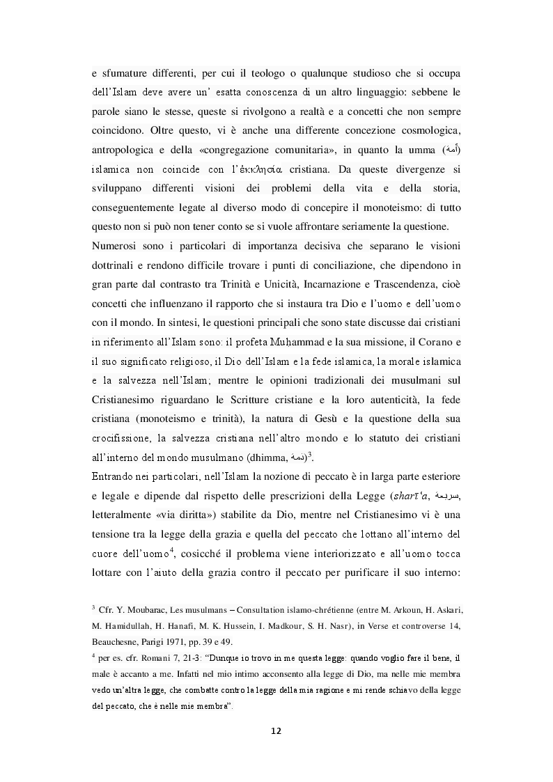 Anteprima della tesi: Unicità di Dio e Trinità nel pensiero islamico e cristiano: un dialogo possibile?, Pagina 9