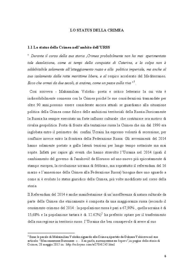 Anteprima della tesi: La crisi della Crimea: profili costituzionali del referendum del 16 marzo 2014, Pagina 4