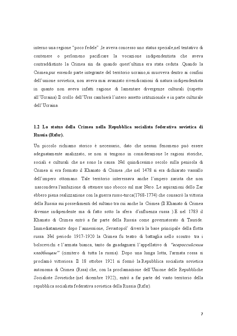 Anteprima della tesi: La crisi della Crimea: profili costituzionali del referendum del 16 marzo 2014, Pagina 5