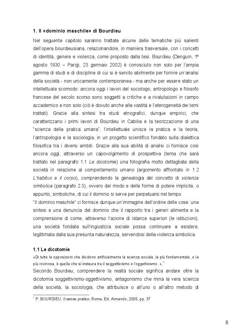 Anteprima della tesi: Genere, Identità e Violenza: due autori post-stutturalisti a confronto e prospettive femministe, Pagina 4