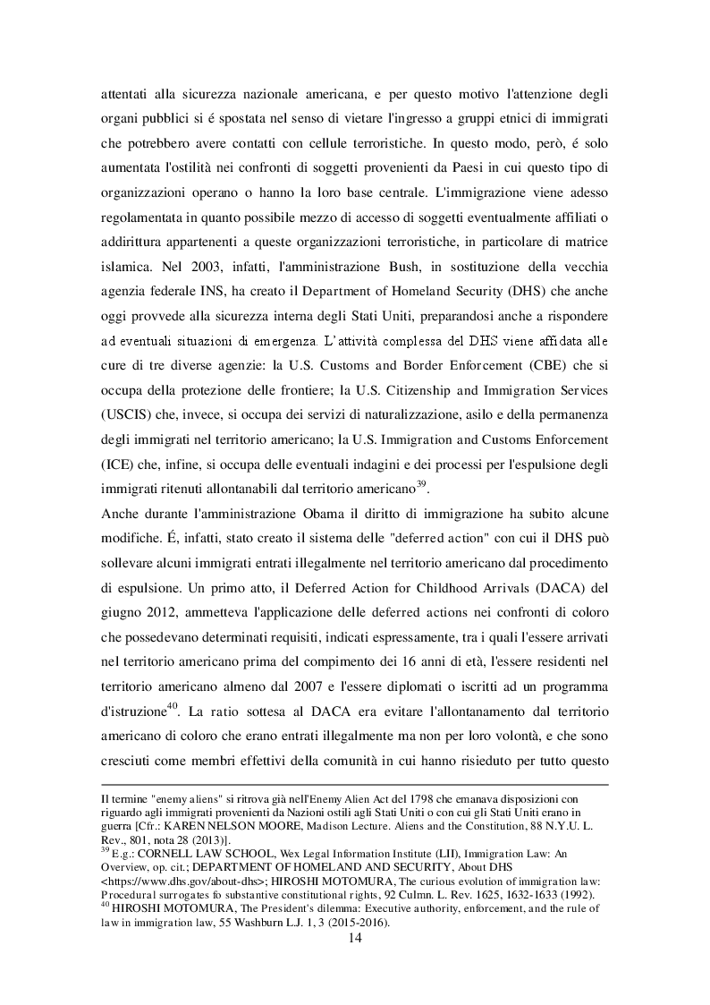 Estratto dalla tesi: La legislazione americana in tema di diritto dell'immigrazione: Il caso del Travel Ban