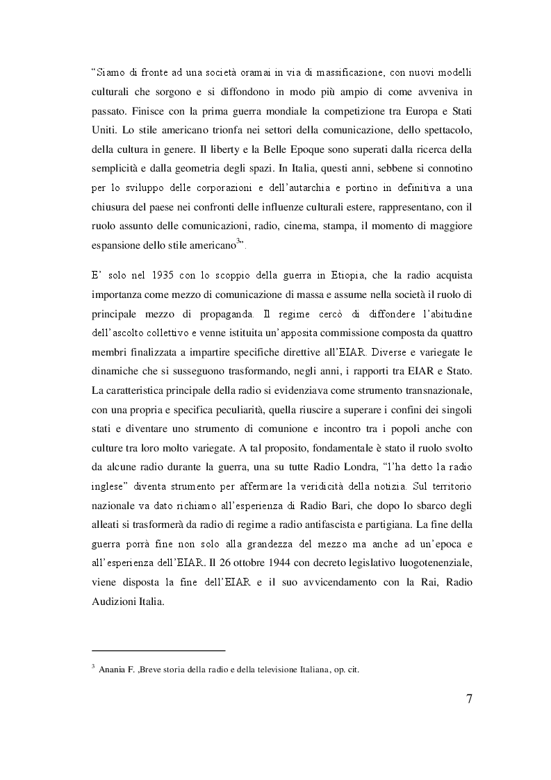 Anteprima della tesi: Rai, dal regio decreto alla rivoluzione del sistema televisivo, Pagina 8