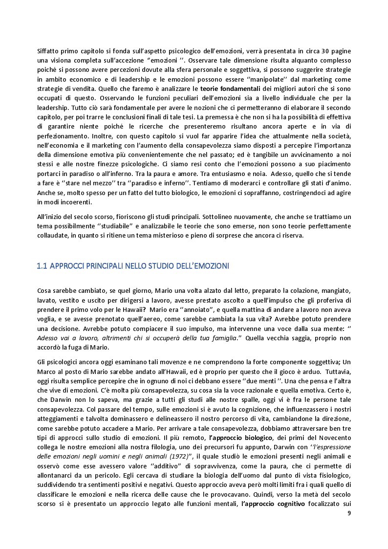 Estratto dalla tesi: Marketing ed emozioni