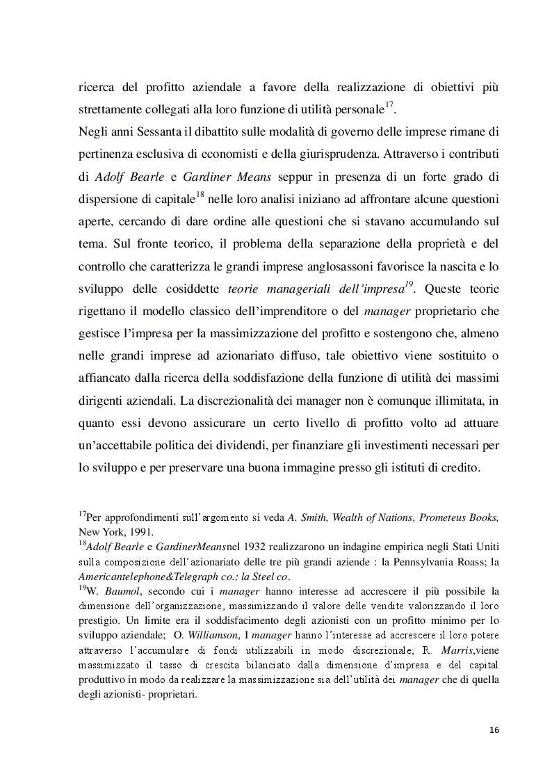 Estratto dalla tesi: Struttura e modelli della corporate governance nelle società quotate: il ruolo degli amministratori indipendenti