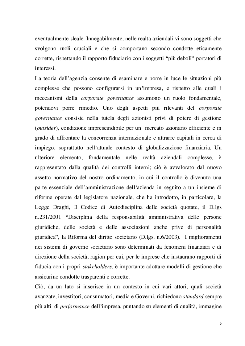 Anteprima della tesi: Struttura e modelli della corporate governance nelle società quotate: il ruolo degli amministratori indipendenti, Pagina 3
