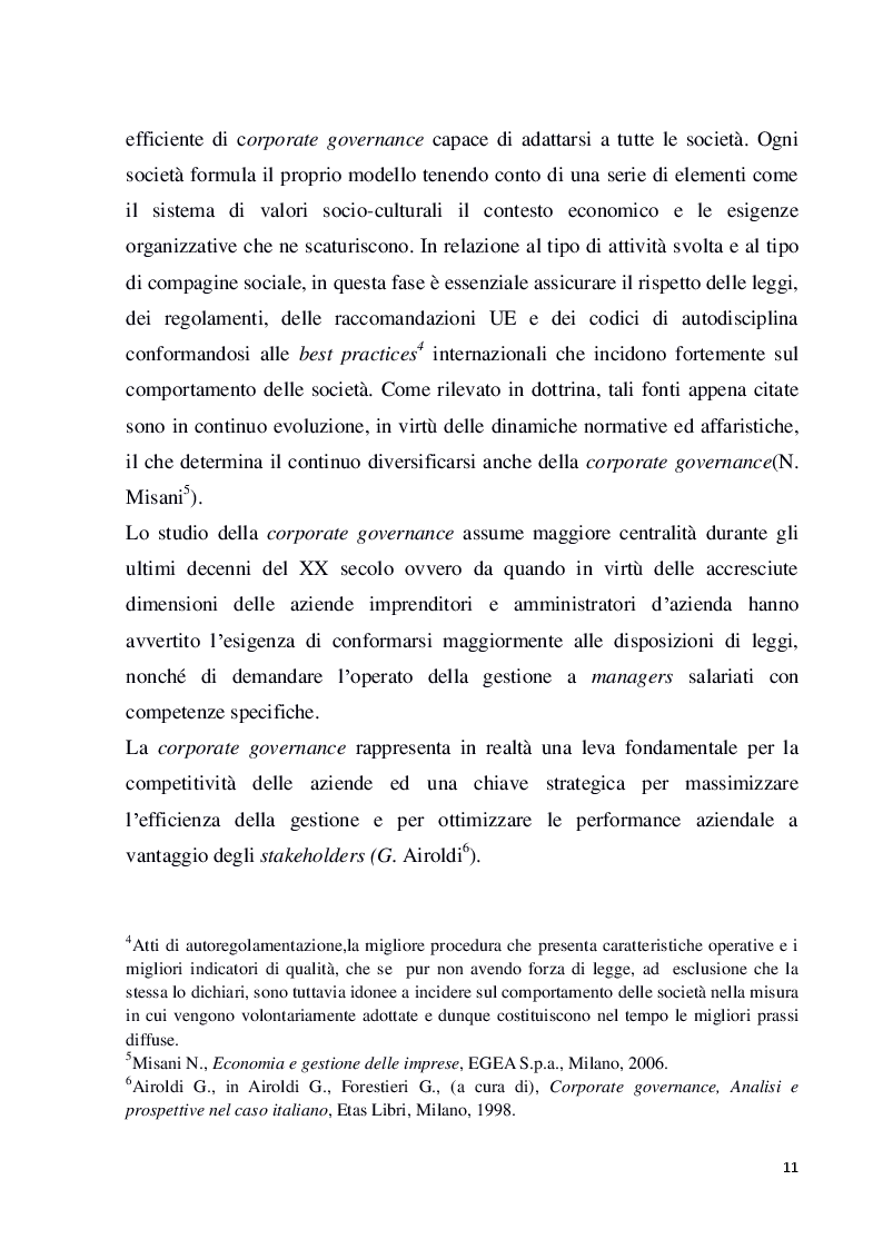 Anteprima della tesi: Struttura e modelli della corporate governance nelle società quotate: il ruolo degli amministratori indipendenti, Pagina 8