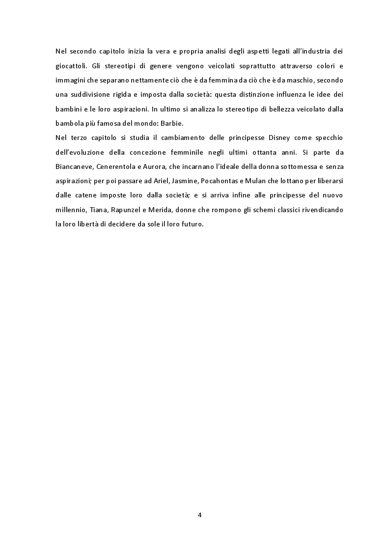 Anteprima della tesi: Gli stereotipi di genere nel mondo delle bambine, Pagina 3