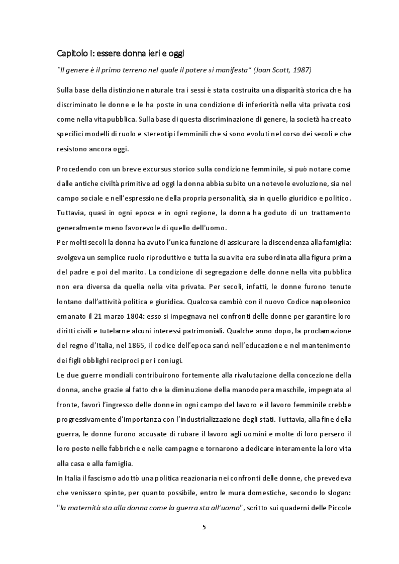 Anteprima della tesi: Gli stereotipi di genere nel mondo delle bambine, Pagina 4