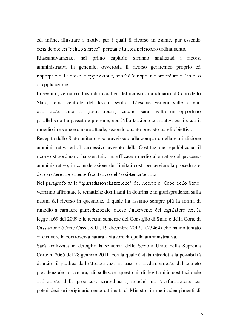 Anteprima della tesi: La posizione del cointeressato e del controinteressato nel ricorso straordinario al Presidente della Repubblica, Pagina 3