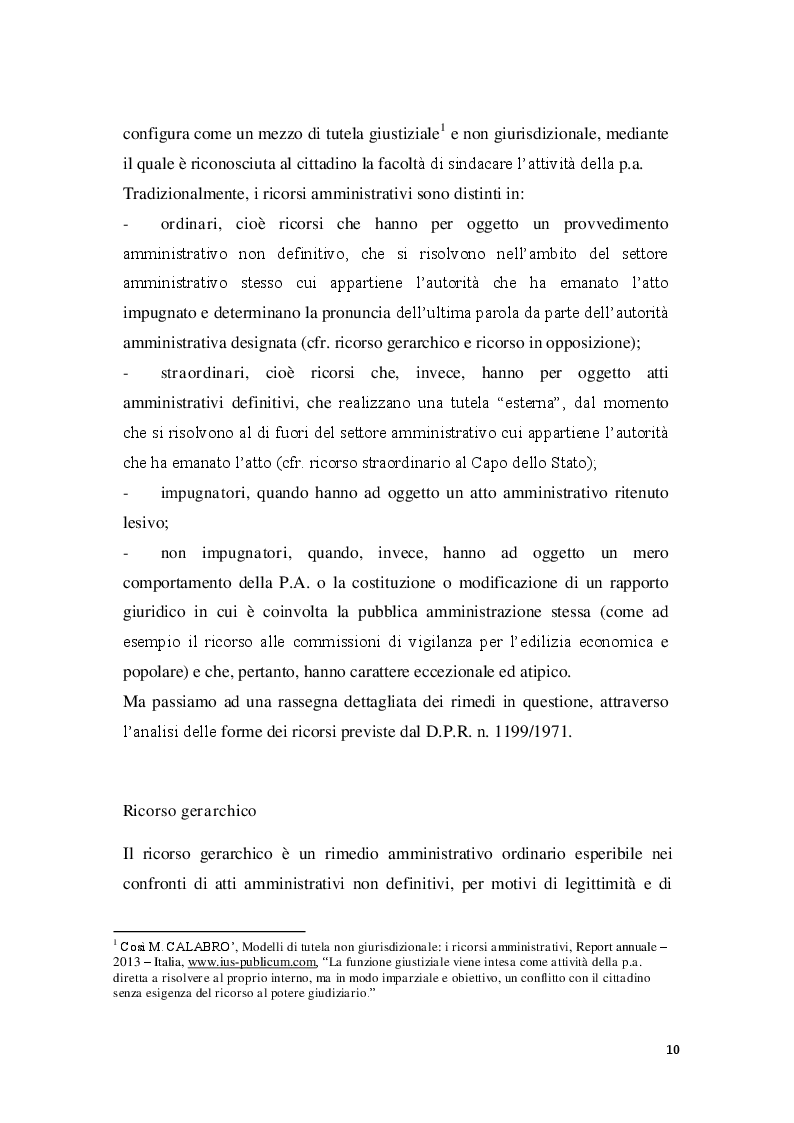 Anteprima della tesi: La posizione del cointeressato e del controinteressato nel ricorso straordinario al Presidente della Repubblica, Pagina 8