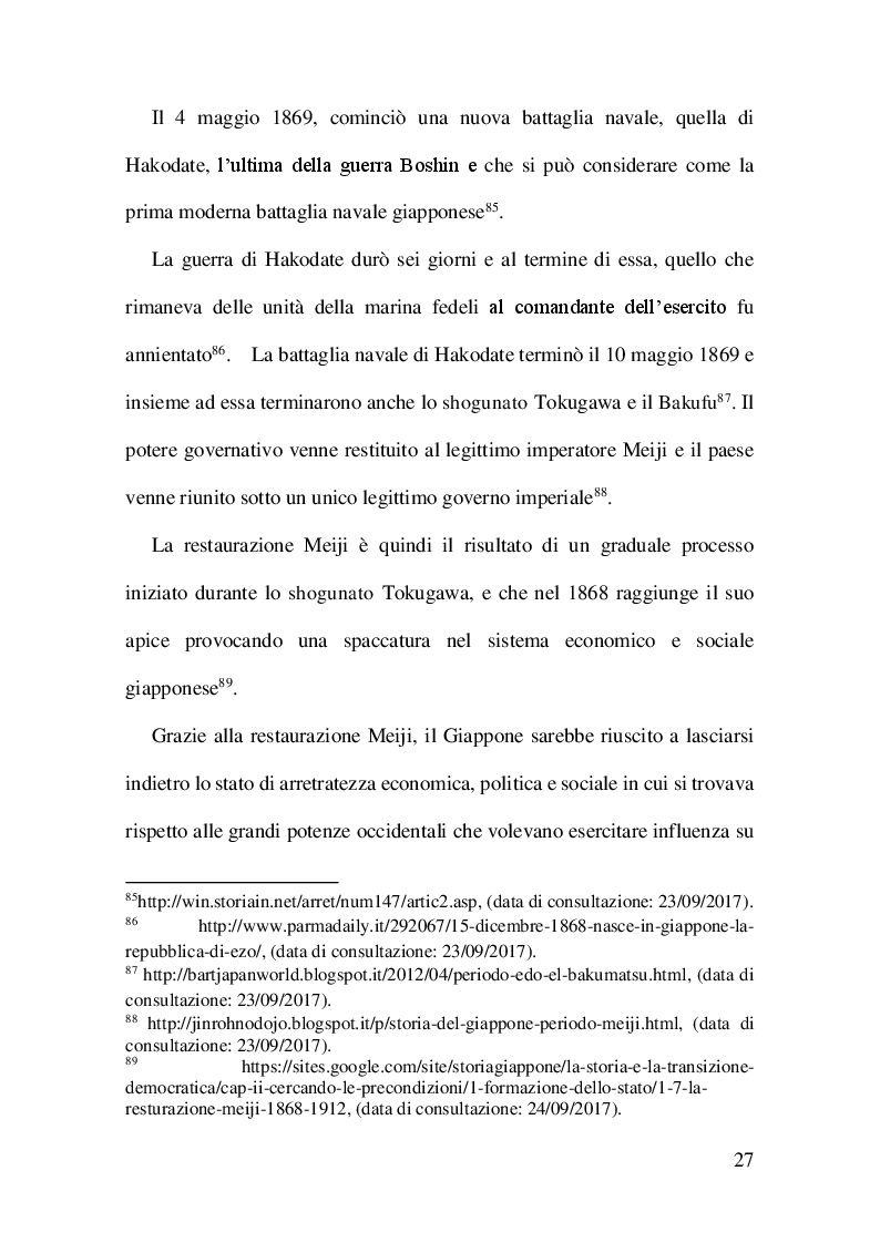 Estratto dalla tesi: Il Giappone: dall'isolazionismo al ruolo di grande potenza