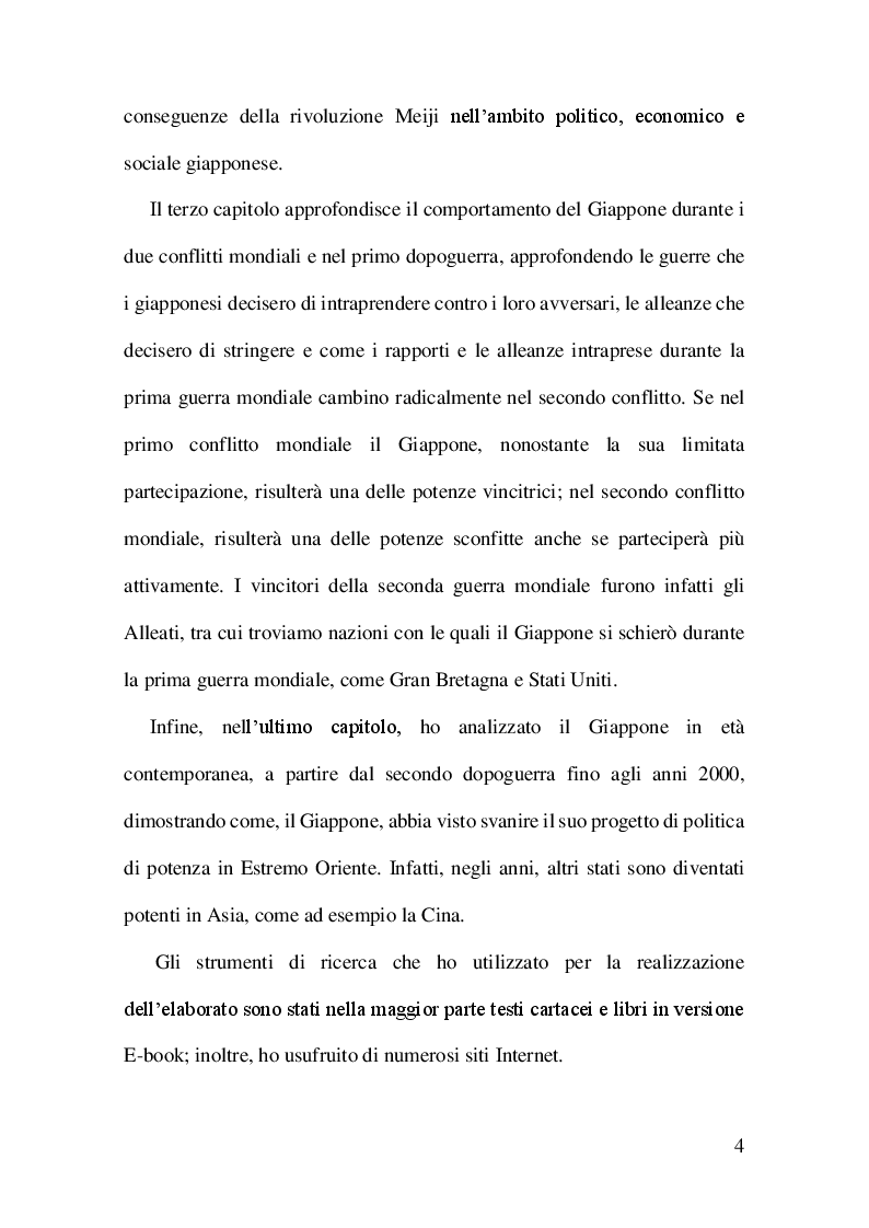 Anteprima della tesi: Il Giappone: dall'isolazionismo al ruolo di grande potenza, Pagina 3