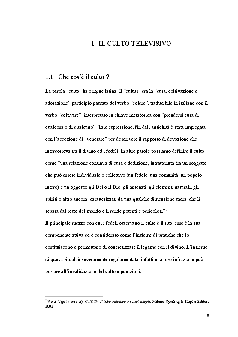 Anteprima della tesi: Il culto televisivo e il fenomeno del fandom. Il caso di The Big Bang Theory., Pagina 5