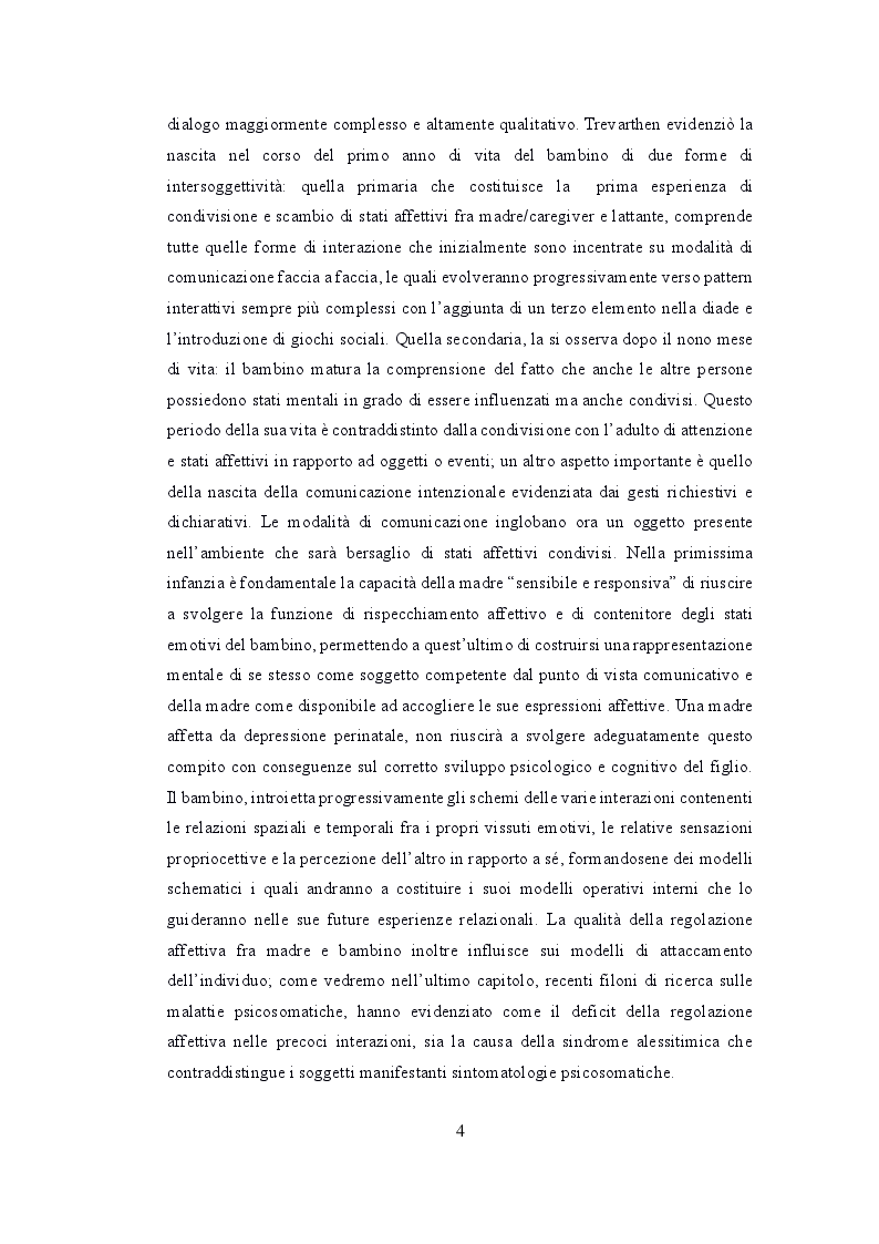 Anteprima della tesi: Depressione post partum materna e paterna : esiti sullo sviluppo emotivo-adattivo del bambino., Pagina 3