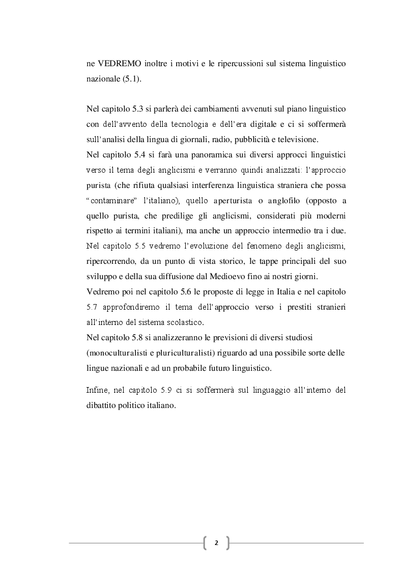 Anteprima della tesi: Gli anglicismi nella lingua italiana, Pagina 3
