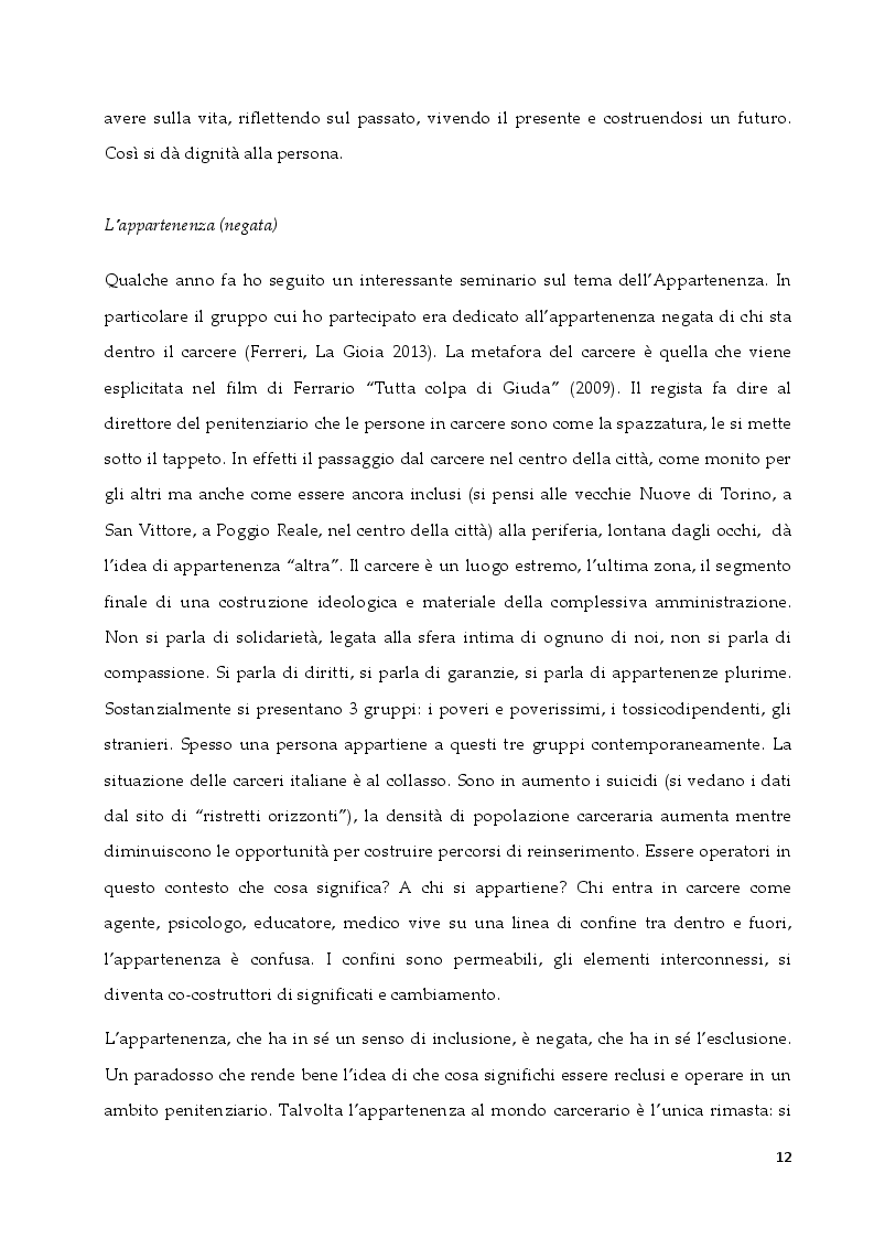 Estratto dalla tesi: L'intervento in ambito penitenziario: una sfida per il terapeuta sistemico relazionale