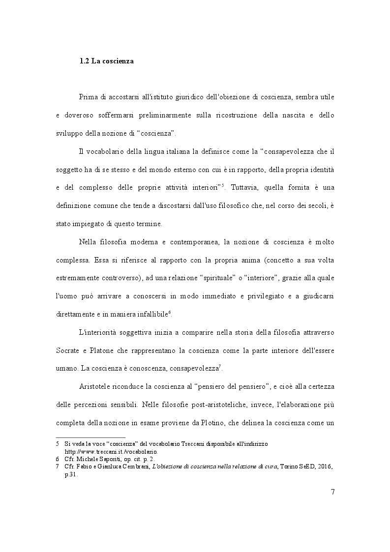 Anteprima della tesi: Dalla leva militare all'aborto. Profili teorici e problemi applicativi del diritto l'obiezione di coscienza, Pagina 8