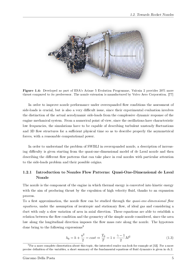Anteprima della tesi: Detached-Eddy Simulation of Shock Wave/Boundary-Layer Interactions in a Planar Transonic Nozzle, Pagina 6